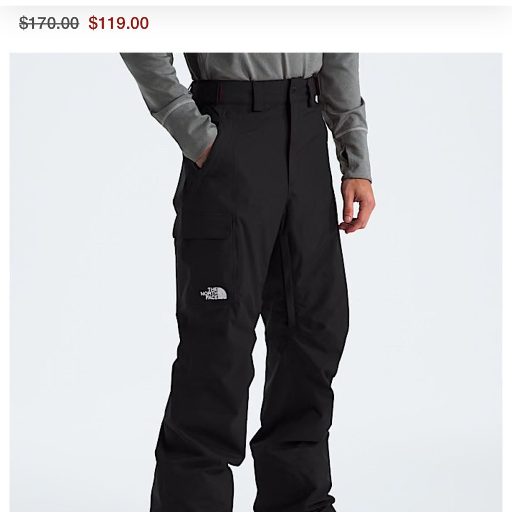 The North Face Mens Freedom Black Zip Pocket/ zip off leg Pants size:30x32